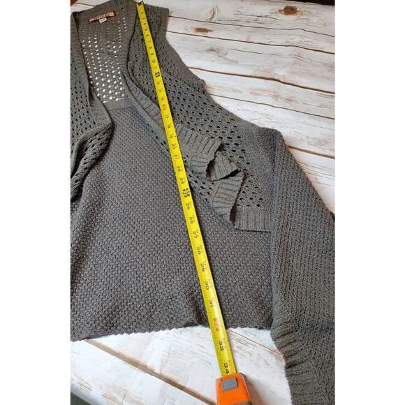 Sacred Threads Womens Small Open Front‎ Cardigan Sweater Layering Brown Bohemian - Picture 7 of 10